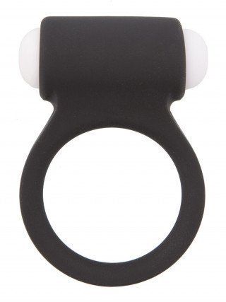 Juodas vibruojantis penio žiedas „Silicone Stimu Ring Nr. 3“