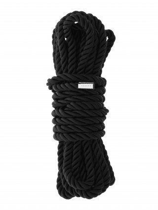 Juoda suvaržymo virvė „Deluxe Bondage Rope“, 5 m