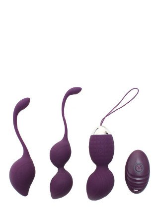 Purpurinis vibruojančių vaginalinių kamuoliukų rinkinys „Rimini“