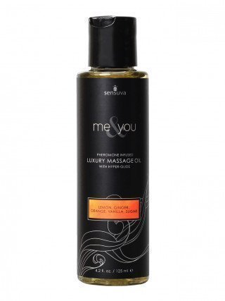 Masažo aliejus su feromonais „Me&You Lemon, Ginger, Orange, Vanilla&Sugar“, 125 ml