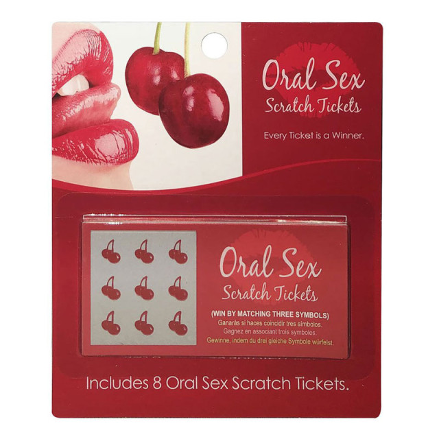 Erotinis žaidimas „Oral Sex Scratch Tickets“
