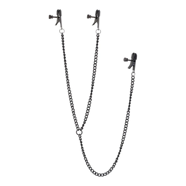 Spenelių ir klitorio spaustukų rinkinys „Nipple & Clit Clamps“