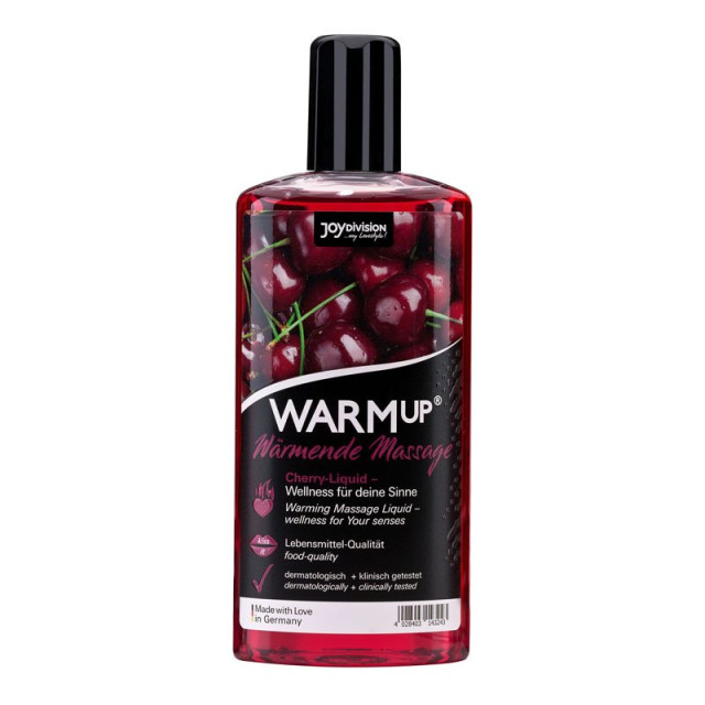 Šildantis masažo aliejus „Cherry“, 150 ml