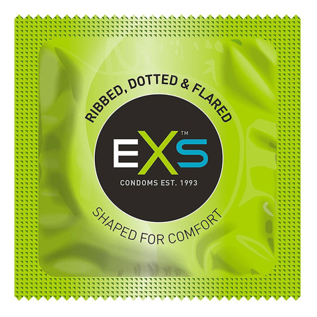 Stimuliuojantys prezervatyvai „Ribbed & Dotted“, 48 vnt.