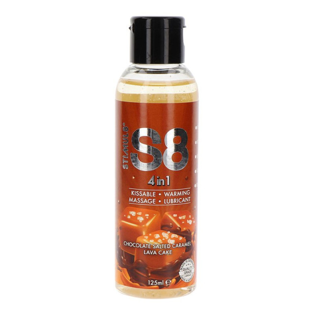 Šildantis masažinis lubrikantas „4 in 1 Dessert Lube Chocolate“, 125 ml