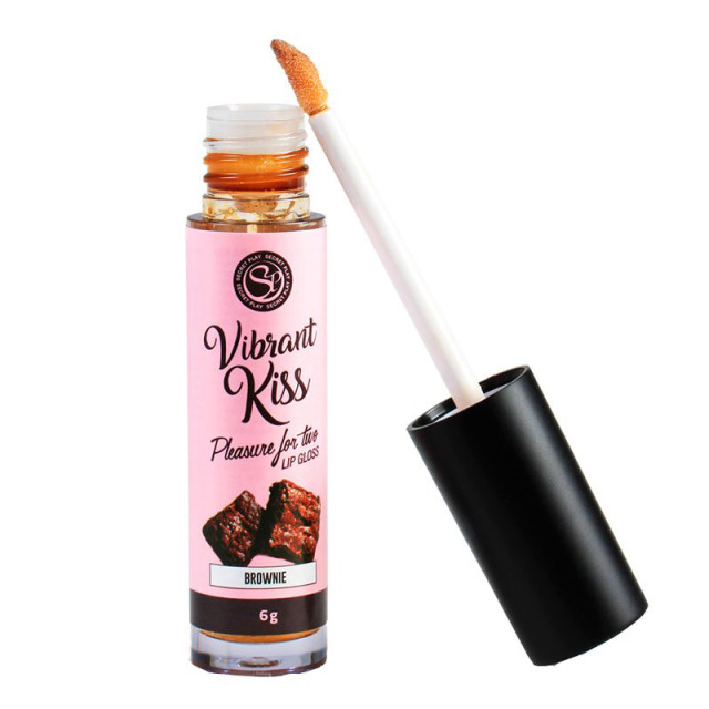 Lūpų blizgesys oraliniam seksui „Vibrant Kiss Brownie“, 6 g