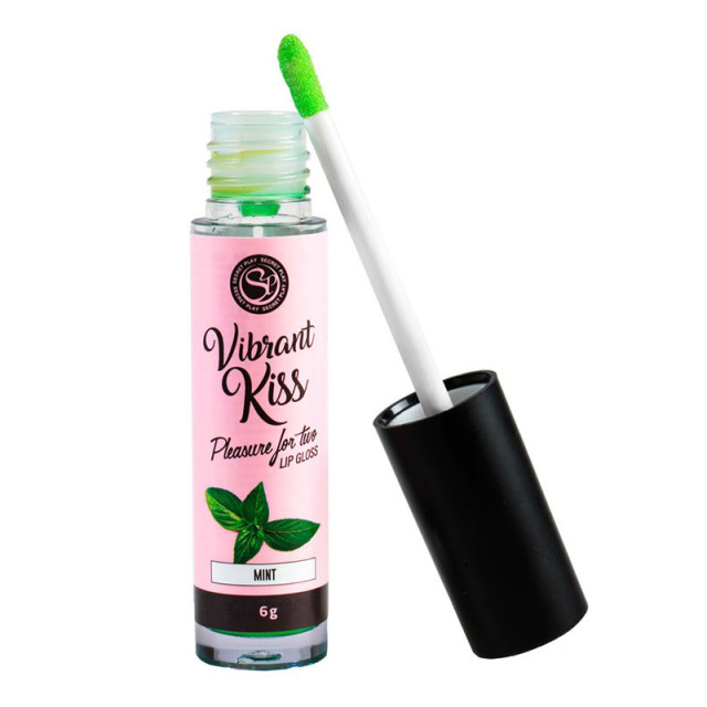 Lūpų blizgesys oraliniam seksui „Vibrant Kiss Mint“, 6 g