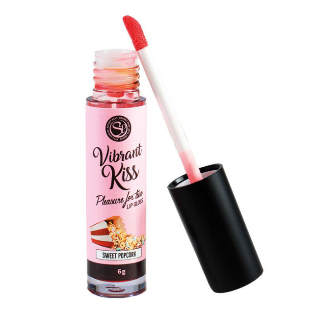 Lūpų blizgesys oraliniam seksui „Vibrant Kiss Sweet Popcorn“, 6 g