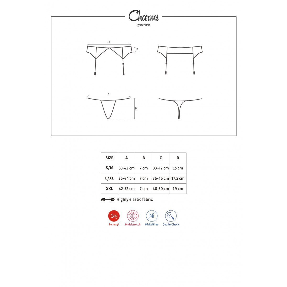 Kojinių diržas „Charms“