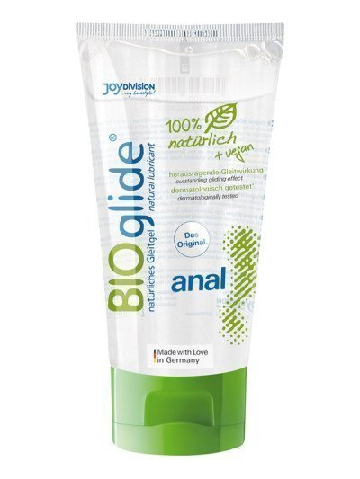Ekologiškas vandens pagrindo lubrikantas „BIOglide Anal“, 80 ml