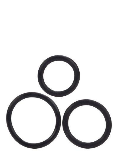 Penio žiedų rinkinys „Black Rubber Ring Set“