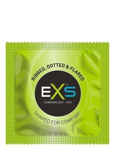 Stimuliuojantys prezervatyvai „Ribbed & Dotted“, 48 vnt.