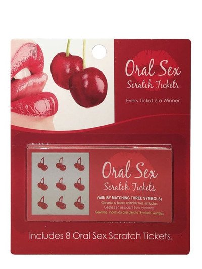 Erotinis žaidimas „Oral Sex Scratch Tickets“
