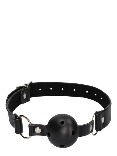 Burnos kaištis „Black & White Breathable Ball Gag“