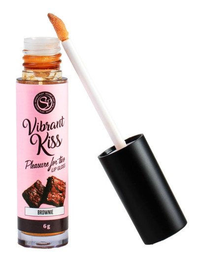 Lūpų blizgesys oraliniam seksui „Vibrant Kiss Brownie“, 6 g