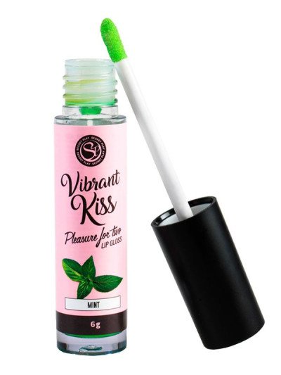 Lūpų blizgesys oraliniam seksui „Vibrant Kiss Mint“, 6 g