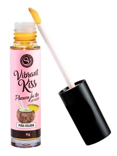 Lūpų blizgesys oraliniam seksui „Vibrant Kiss Pina Colada“, 6 g