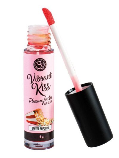 Lūpų blizgesys oraliniam seksui „Vibrant Kiss Sweet Popcorn“, 6 g